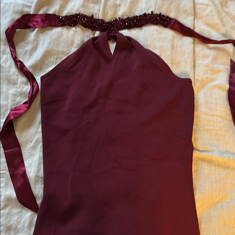 Ann Taylor Red One Shoulder Sheath Top